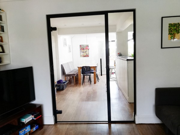 Residential Project (Isleworth, Epping): Frameless Glass Wall With Door For Living / Dining Room