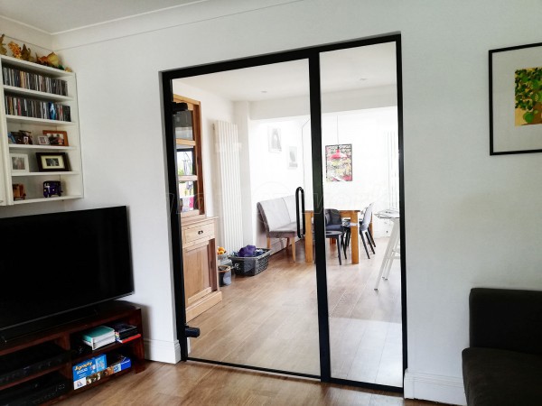 Residential Project (Isleworth, Epping): Frameless Glass Wall With Door For Living / Dining Room