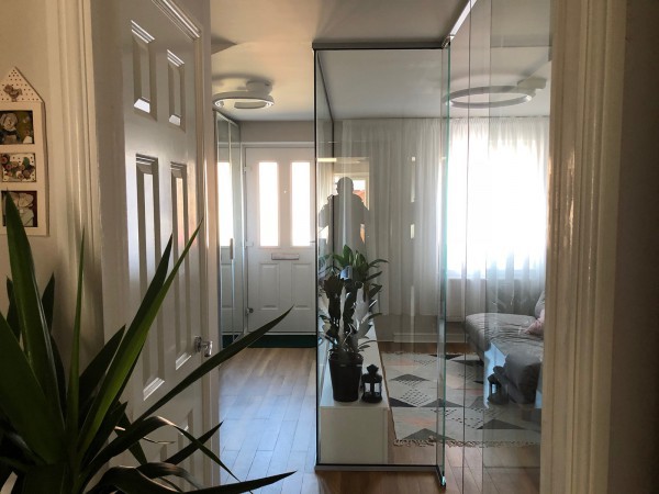 Domestic Project (Wokingham, Berkshire): Stepped Glazed Partition With Frameless Door