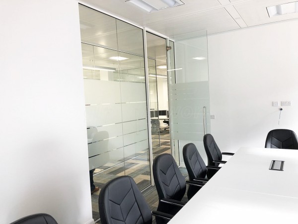 Key Building Services (Ladywood, Birmingham): Glass Office Fit Out With Acoustic Glazing & Framed Glazed Doors With White Framing