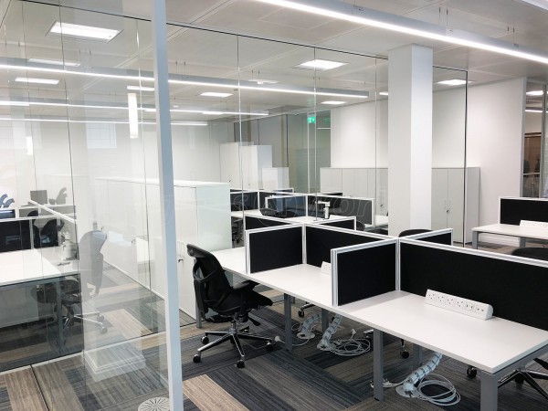 Key Building Services (Ladywood, Birmingham): Glass Office Fit Out With Acoustic Glazing & Framed Glazed Doors With White Framing