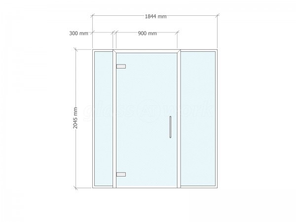 Domestic Project (Greenford, London): Toughened Glass Partition Wall and Door With White Frame