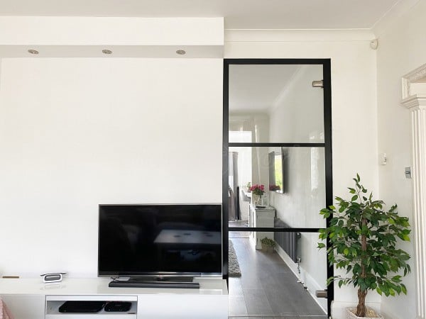 Residential Project (Friary Park, London): T-Bar Glazed Door With Black Bars