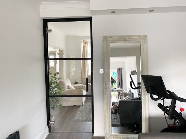 Residential Project (Friary Park, London): T-Bar Glazed Door With Black Bars