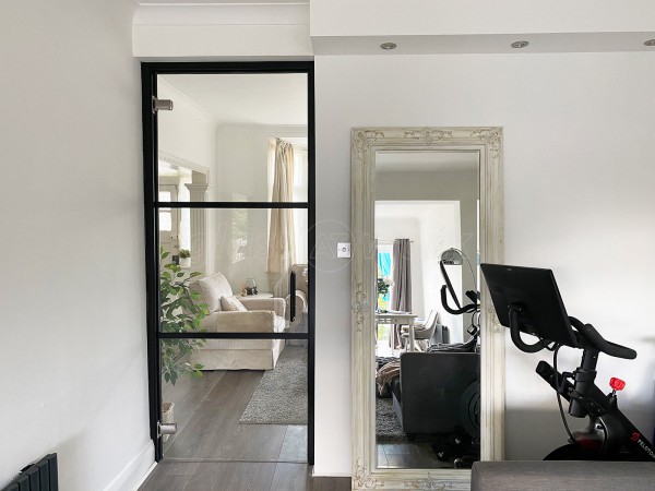 Residential Project (Friary Park, London): T-Bar Glazed Door With Black Bars