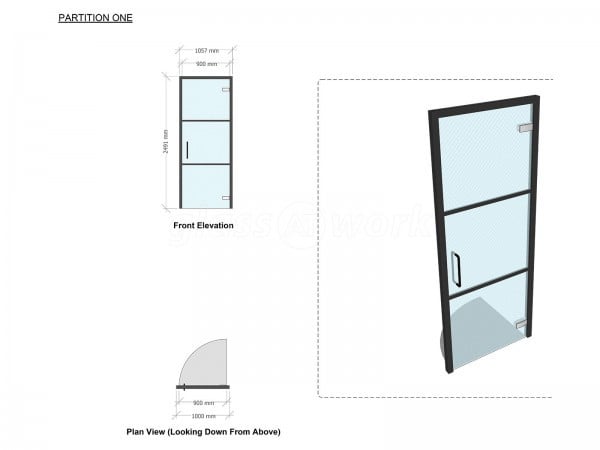 Residential Project (Friary Park, London): T-Bar Glazed Door With Black Bars