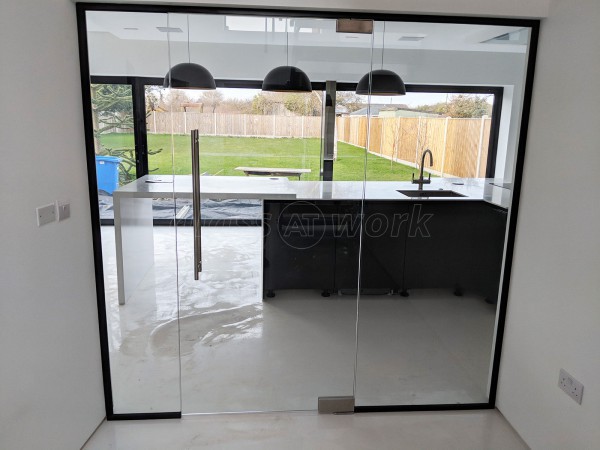 Domestic Property (Lowestoft, Suffolk): Glass Wall With Black Frame