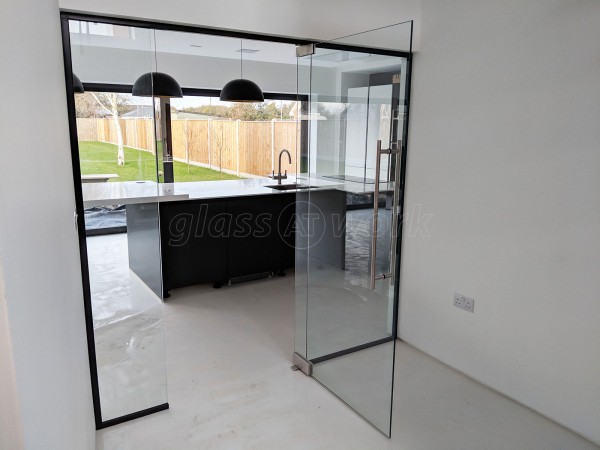 Domestic Property (Lowestoft, Suffolk): Glass Wall With Black Frame