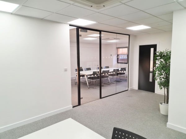 Blair Contracts Design & Build (Luton, Bedfordshire): Glazed Office Screen With Acoustic Soundproofing Glass