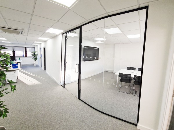 Blair Contracts Design & Build (Luton, Bedfordshire): Glazed Office Screen With Acoustic Soundproofing Glass