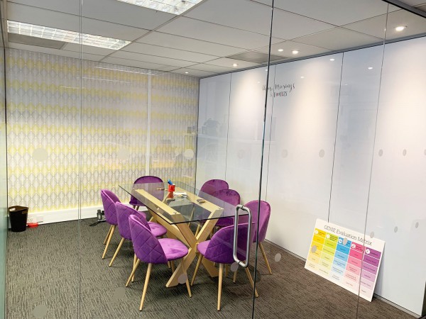 BBM Campaigns Ltd (Mayfair, London): Multi-office fit-out with frameless glass doors & writeable wall