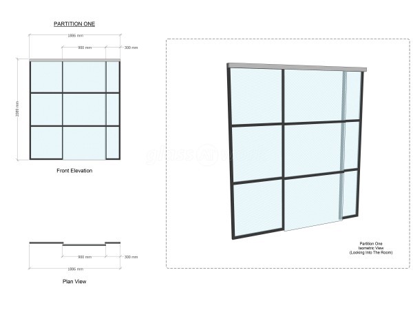 Residential Project (Berkhamsted, Hertfordshire):  T-Bar Slimline Industrial Style With Top-Hung Glass Sliding Door