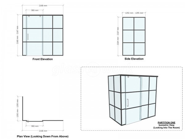 Canvas BND (Mayfair, London): T-Bar Office Corner Pod With Glass Sliding Door