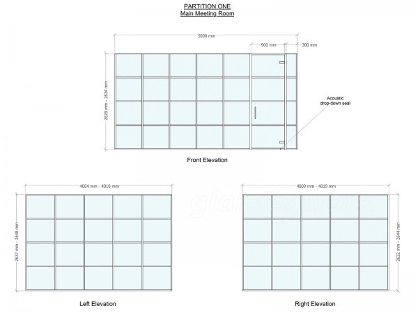 Carbon Interiors LTD (Hoxton Square, London): White Industrial Style T-Bar Glass Office Rooms