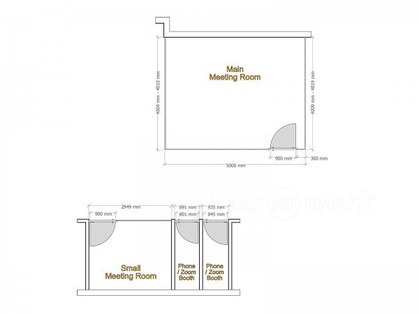 Carbon Interiors LTD (Hoxton Square, London): White Industrial Style T-Bar Glass Office Rooms