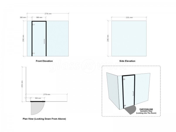 Carolyn Makes Space (Haslemere, Surrey): Glass Partitioning Corner Room With Acoustic Glazing For Soundproofing