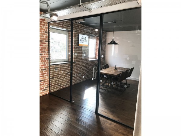 Buysend.com (Chelmsford, Essex): Black Framed Glass Partition With Acoustic Glass