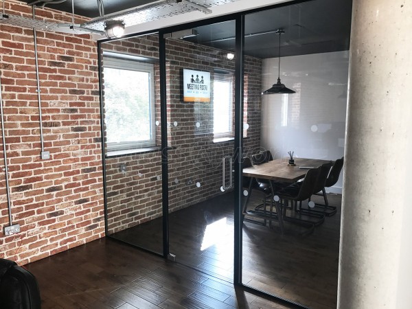Buysend.com (Chelmsford, Essex): Black Framed Glass Partition With Acoustic Glass
