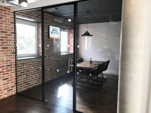 Buysend.com (Chelmsford, Essex): Black Framed Glass Partition With Acoustic Glass