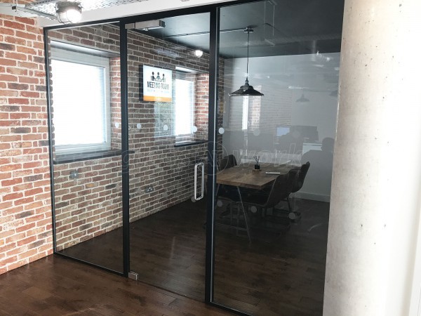 Buysend.com (Chelmsford, Essex): Black Framed Glass Partition With Acoustic Glass