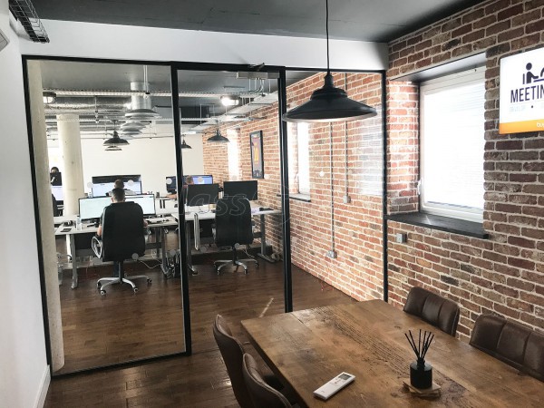 Buysend.com (Chelmsford, Essex): Black Framed Glass Partition With Acoustic Glass