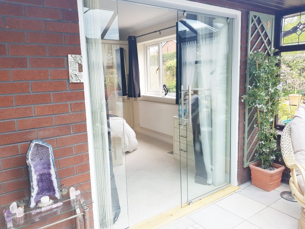 Domestic Project (Winsford, Cheshire): Glass Partition With Sliding Door