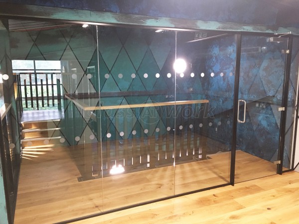 Circus of Boom Ltd (St. Philips, Bristol): Mezzanine Glass Office Partitions With Black Frame