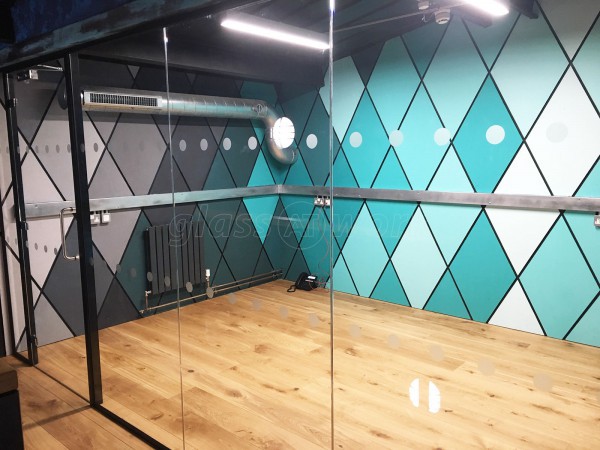 Circus of Boom Ltd (St. Philips, Bristol): Mezzanine Glass Office Partitions With Black Frame