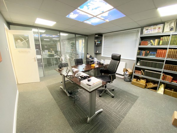 Cooper and Kelling Builders (Halstead, Essex): Glass Office Wall With Built-in Venetian Blinds.