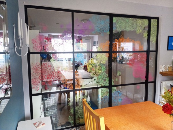 Domestic Project (Feltham, Greater London): T-Bar Black Aluminium Framed Glass Screen and Door