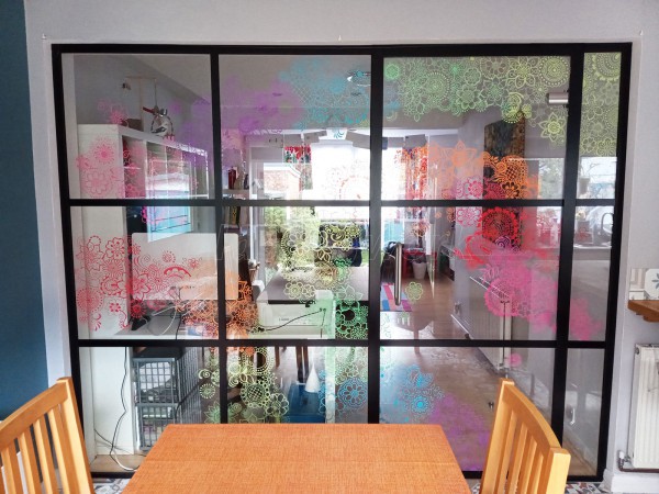Domestic Project (Feltham, Greater London): T-Bar Black Aluminium Framed Glass Screen and Door