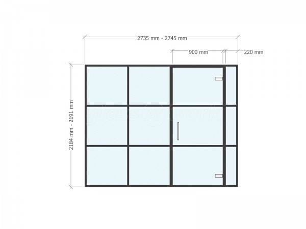 Domestic Project (Feltham, Greater London): T-Bar Black Aluminium Framed Glass Screen and Door