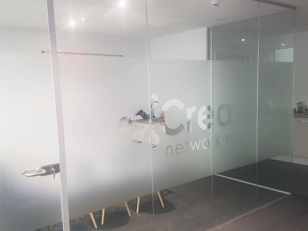 Creative Network Solutions (Bamber Bridge, Lancashire): Single Glazed Acoustic Partitions with Bespoke Opal Frost Film