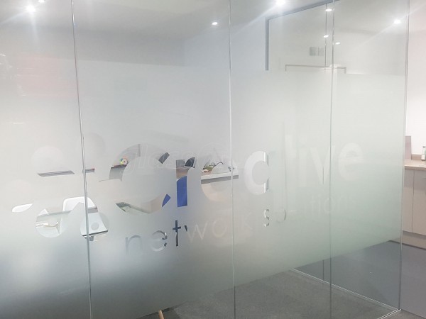 Creative Network Solutions (Bamber Bridge, Lancashire): Single Glazed Acoustic Partitions with Bespoke Opal Frost Film
