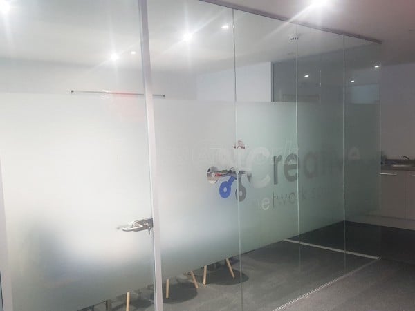 Creative Network Solutions (Bamber Bridge, Lancashire): Single Glazed Acoustic Partitions with Bespoke Opal Frost Film