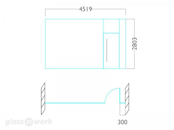 Court Collaboration (City Centre, Birmingham): Single Glazed Office Partition