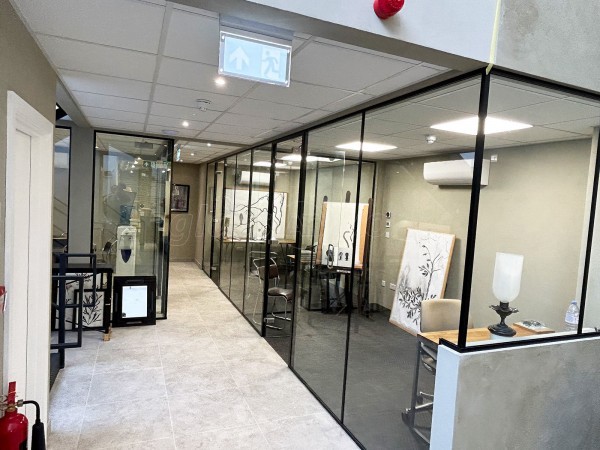 Cox Workshops (Tottenham, London): Paneled Acoustic Glass Office Partition Fitout