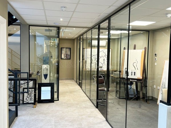 Cox Workshops (Tottenham, London): Paneled Acoustic Glass Office Partition Fitout