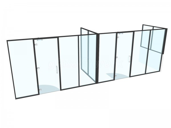Cox Workshops (Tottenham, London): Paneled Acoustic Glass Office Partition Fitout