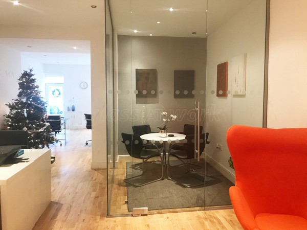 Westlakes Recruit (Cockermouth, Cumbria): Frameless Glazed Corner Office Partition