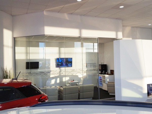 J Edgar & Son (Workington, Cumbria): Glass Walls For A Car Showroom