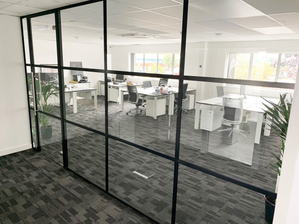 Office Refurbishment (Newbury, Berkshire): T-Bar Industrial Style Acoustic Glazing