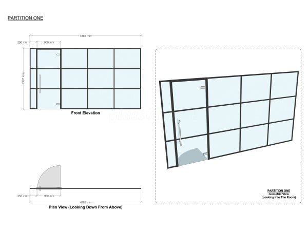 Office Refurbishment (Newbury, Berkshire): T-Bar Industrial Style Acoustic Glazing