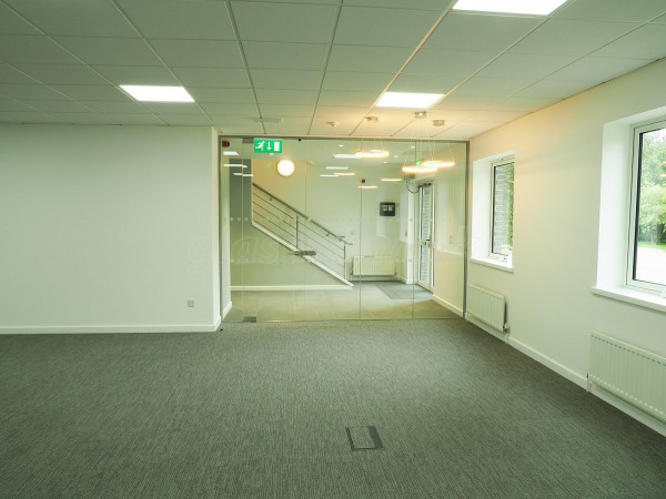 Deltabravo (Gloucester, Gloucestershire): Toughened Glass Office Wall With Frameless Door and Lockset