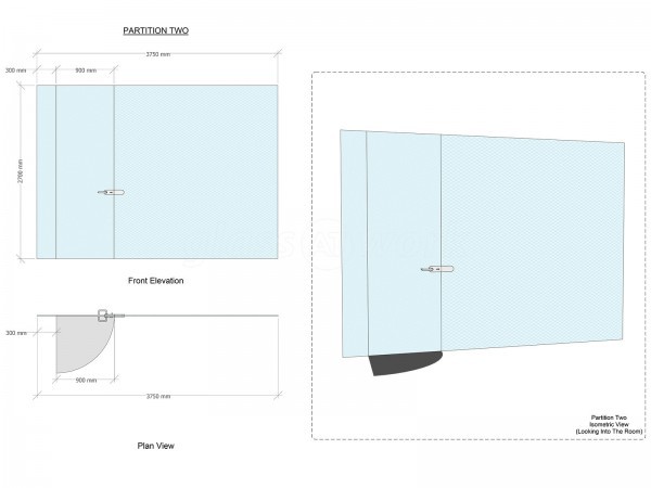Deltabravo (Gloucester, Gloucestershire): Toughened Glass Office Wall With Frameless Door and Lockset