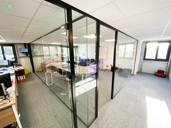 Play Area Hygiene Services Ltd (Totnes, Devon): Commercial Office Fit-out Using Acoustic Glass Partitioning