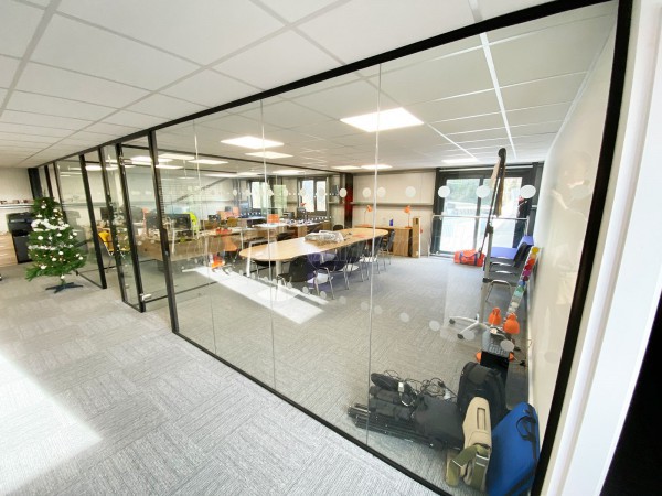 Play Area Hygiene Services Ltd (Totnes, Devon): Commercial Office Fit-out Using Acoustic Glass Partitioning