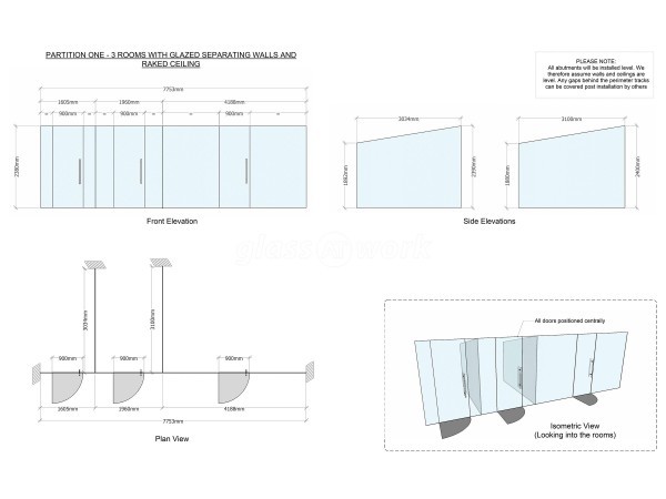 SWYM (Woodbury Salterton, Exeter): Glass Office Partitions