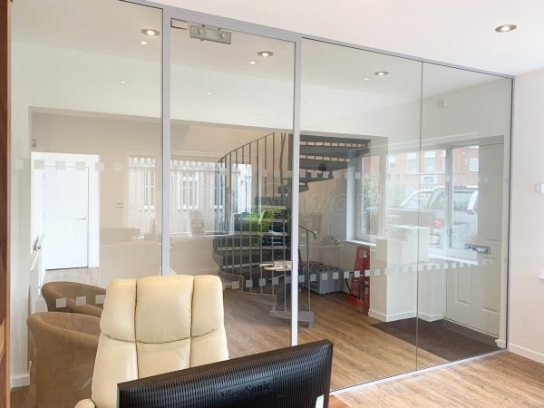 Acoustic Single Glazed Glass Office Partitioning