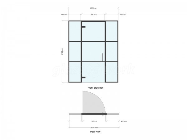 Domestic Project (Leyton, London): T-Bar Slimline Industrial-Style Glass Partitioning